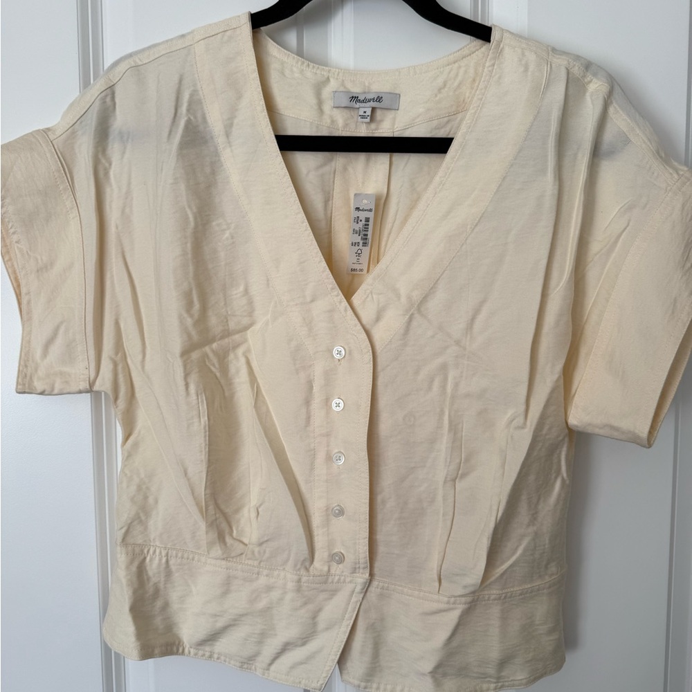 Madewell Cream Button-Up shirt